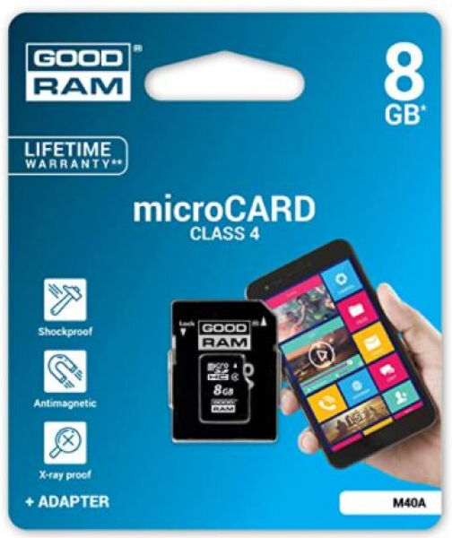 GoodRAM M40A - microSDHC-Card Class 4 - 8GB