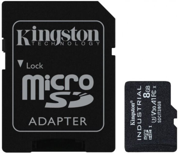 Kingston Industrial Temperature Gen2 R100 microSDHC Card / UHS-I U3, A1, Class 10 - 8GB