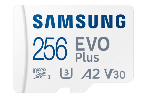 Samsung EVO Plus 2021 microSDXC-Card / UHS-I U3, A2, Class 10 - 256GB