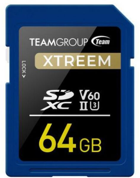 TeamGroup XTREEM SDXC-Card / UHS-II U3 V60 Class 10 - 64GB