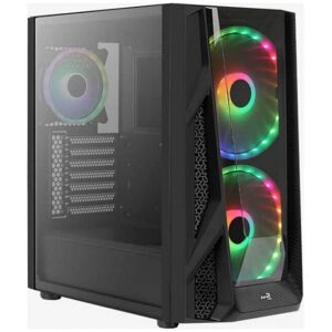 Aerocool NightHawk Duo ARGB - Midi-Tower mit Seitenfenster - Schwarz