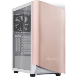 Silverstone SETA A1 - Midi Tower Gehäuse Weiss/Roségold / Tempered Glass