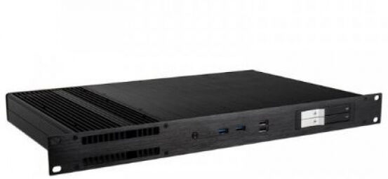 Akasa Galileo TU1 Thin-Mini-ITX 1U Gehäuse OEM - schwarz