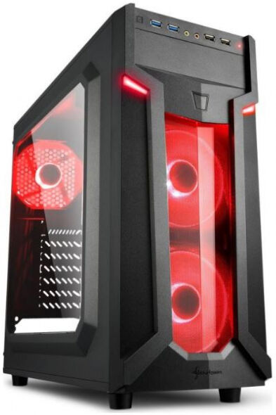 Sharkoon VG6-W Red - Midi-Tower-Gehäuse