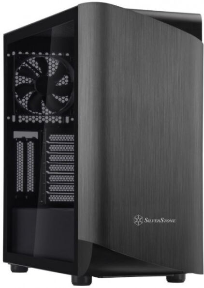 Silverstone SETA A1 - Midi Tower Gehäuse Schwarz/Titan / Tempered Glass