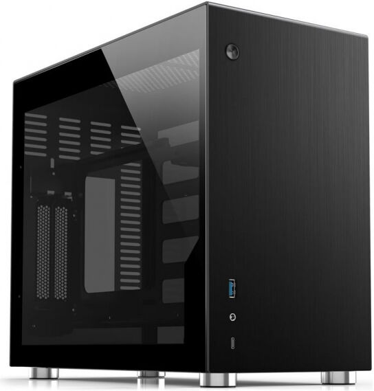 Jonsbo V10 - mini-ITX Case / Tempered Glass - Schwarz