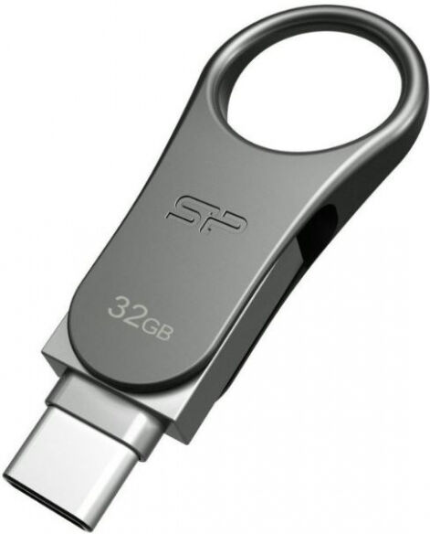 Silicon Power Mobile C80 USB3-Stick Silber - 32GB