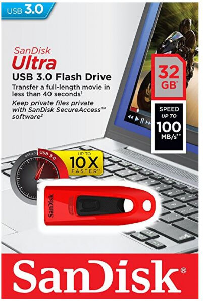 SanDisk Ultra - USB3-Stick Red - 32GB