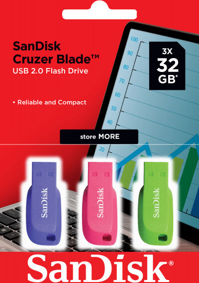 SanDisk - Cruzer Blade 32GB Triple Pack