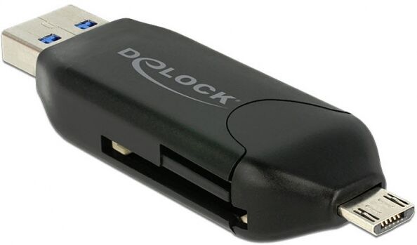 Delock 91734 - Micro USB OTG Card Reader + USB 3.0 A Stecker