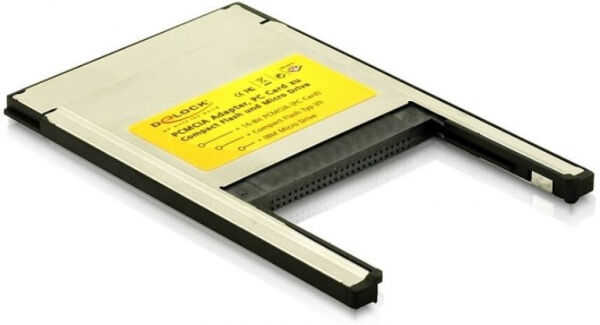 DeLock 91052 - PCMCIA Card Reader 2 in 1 Compact Flash I/II - IBM Microdrive Typ II PC Card