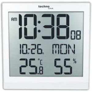 Technoline FunkuhrWS8015 Digital weiss Datum, Zeit, Temperatur, Feuchtigkeit