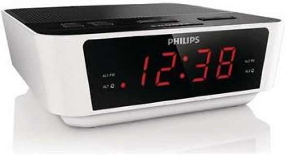 Philips AJ3115/12 - Radiowecker / UKW - Weiss/Schwarz