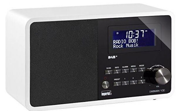 DigitalBox Imperial DABMAN 100 - DAB+ und UKW Radio - Weiss