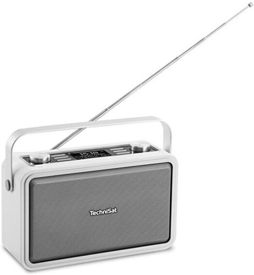 TechniSat DigitRadio 225 - portables DAB+/UKW Radio - Weiss