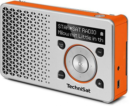 TechniSat DigitRadio 1 - DAB+ Radio - Silber/Orange