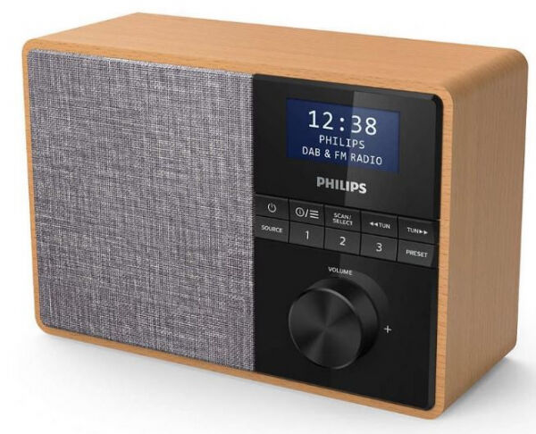 Philips TAR5505/10 - UKW/DAB+ Radio - Braun/Silber