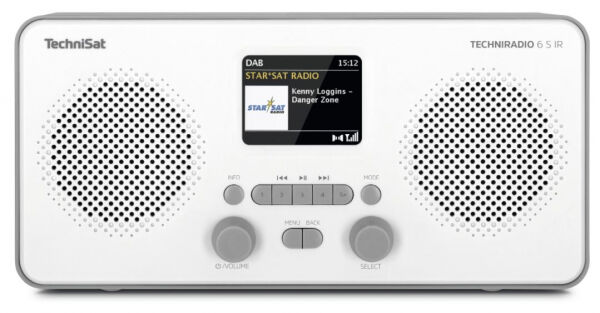 TechniSat Techniradio 6 S IR - DAB+/UKW/Internetradio - Weiss/Grau