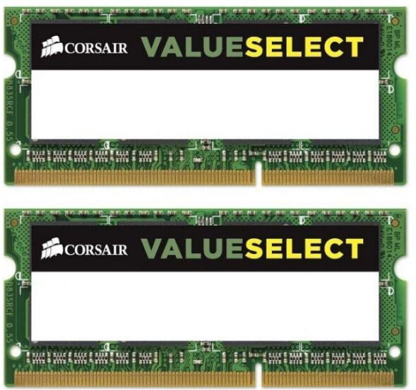 Corsair 16 GB SO-DIMM DDR3 - 1600MHz - (CMSO16GX3M2C1600C11) Corsair Value Select LV Kit CL11