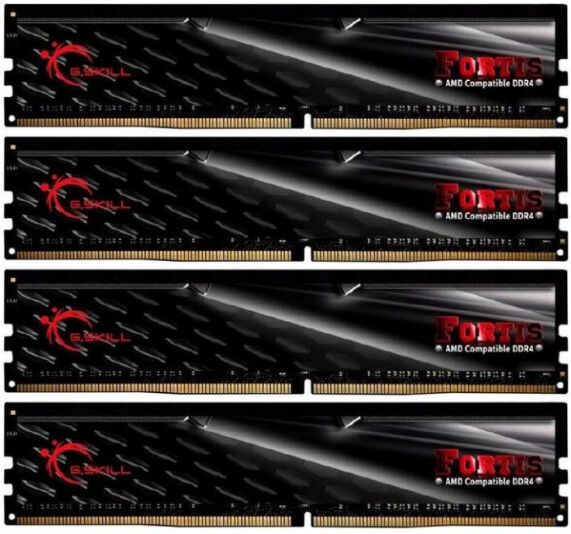 G.Skill 64 GB DDR4-RAM - 2400MHz - (F4-2400C15Q-64GFT) G.Skill Fortis AMD Ryzen Edition CL15