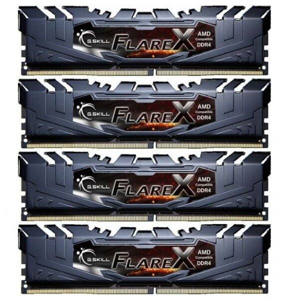 G.Skill 64 GB DDR4-RAM - 3200MHz - (F4-3200C16Q-64GFX) G.Skill Flare X Kit CL16