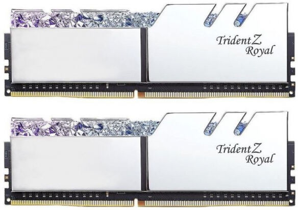 G.Skill 16 GB DDR4-RAM - 3600MHz - (F4-3600C14D-16GTRSB) G.Skill Trident Z Royal Silber Kit - CL14