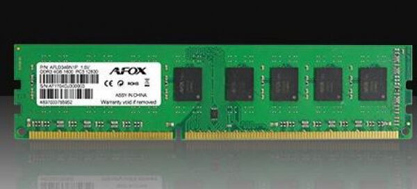 AFOX 4 GB DDR3-RAM - 1600MHz - (AFLD34BN1P) AFOX Value RAM