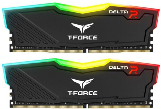 Team 16 GB DDR4-RAM - 3200MHz - (TF3D416G3200HC16FDC01) - TeamGroup T-Force Delta RGB Black Kit CL16