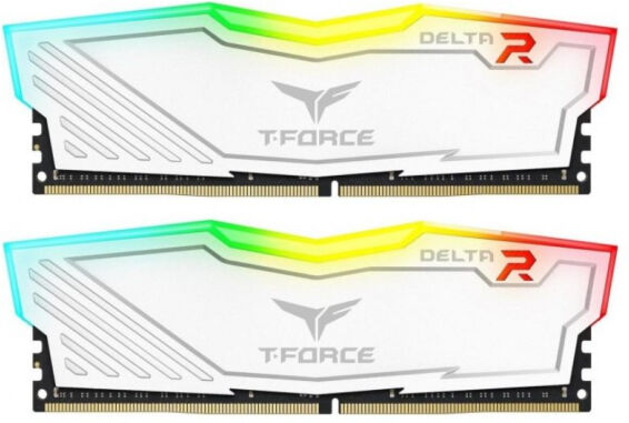 Team 16 GB DDR4 RAM - 3200MHz - (TF4D416G3200HC16FDC01) - TeamGroup T-Force Delta RGB Weiss Kit CL16