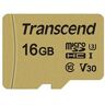 Transcend microSDHC Card USD500S Class10 UHS-I U3 - 16GB