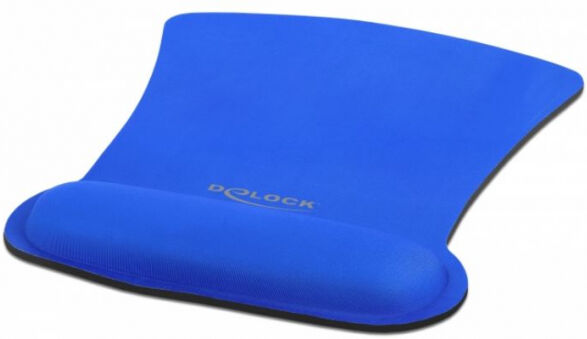 DeLock 12699 - Ergonomisches Mauspad mit Handballenauflage blau 255 x 207 mm