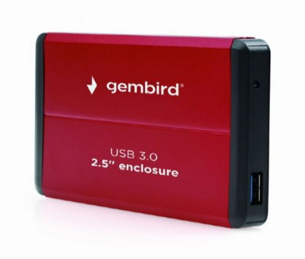 Gembird EE2-U3S-2-R - ext. 2.5 Zoll HD-Gehäuse Rot - USB3