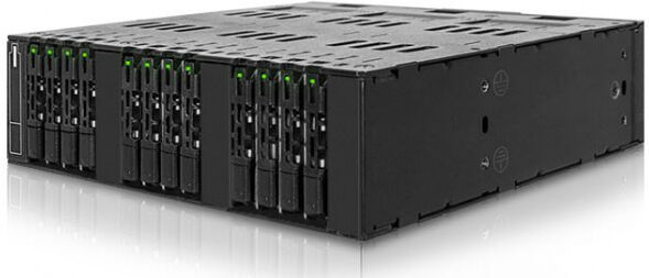 Icy Dock MB872MP-B - ToughArmor Full Metal 12 Bay M.2 SATA SSD Mobile Rack for External 5.25 Zoll Drive Bay (SFF-8612)