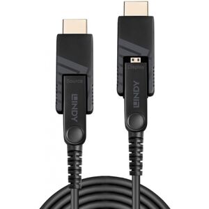 Lindy 38326 - Fibre Optic Hybrid Micro-HDMI 18G Kabel mit abnehmbaren HDMI- & DVI-Steckern - 100m