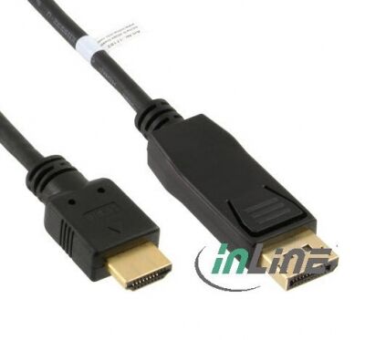 InLine DisplayPort zu HDMI Konverter Kabel 3m - schwarz