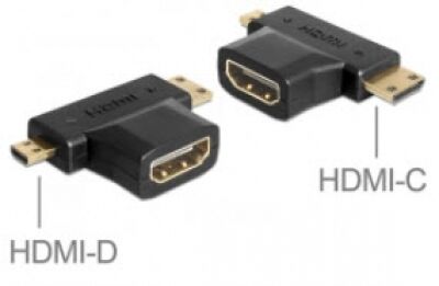 DeLock 65446 - Adapter HDMI-A Buchse > HDMI-C + HDMI-D Stecker