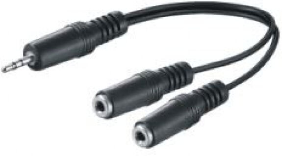 M-Cab Mcab 7200119 - 3.5mm Adapterkabel - Stereo - St/Bu - 0.2m