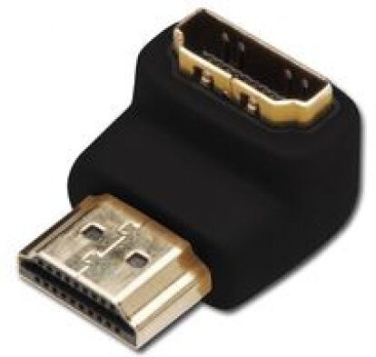 Digitus AK-330502-000-S - HDMI Adapter Typ-C - A St/Bu - 90 Grad gewinkelt