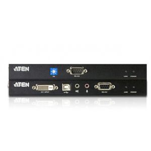 Aten CE600 - Konsolen-Extender, DVI Single Link+USB-Tastatur/Maus+Audio+RS232 Extender-Set, bis 60m