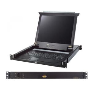 Aten CL1000 - KVM Slideaway 43,18cm (17 Zoll) LCD Console mit deutschem Layout, für 48,26cm (19 Zoll) Schrank