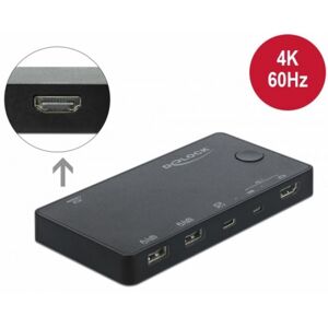 DeLock 11477 - HDMI / USB-C KVM Switch 4K 60 Hz mit USB 2.0