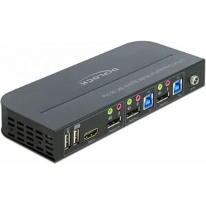 DeLock 11482 - DisplayPort 1.4 KVM Switch 8K 30 Hz mit USB 3.0 und Audio