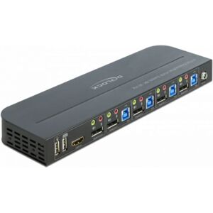 DeLock 11484 - DisplayPort 1.4 KVM Switch 8K 30 Hz mit USB 3.0 und Audio