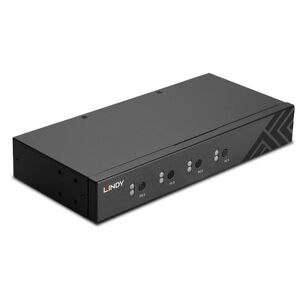 Lindy 32166 - 4 Port KM Switch, USB 2.0 & Audio