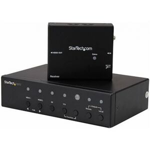 StarTech.com Startech STDHVHDBT - Multi-Input HDBaseT Extender mit eingebautem Switch - DisplayPort, VGA und HDMI over CAT5 oder CAT6 - bis zu 4K