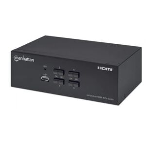 Manhattan 153539 - 4-Port Dual-Monitor HDMI KVM-Switch