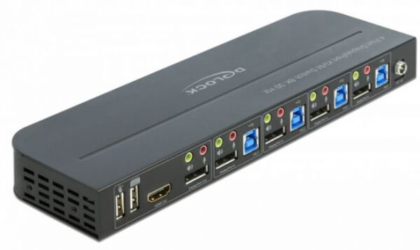 DeLock 11484 - DisplayPort 1.4 KVM Switch 8K 30 Hz mit USB 3.0 und Audio
