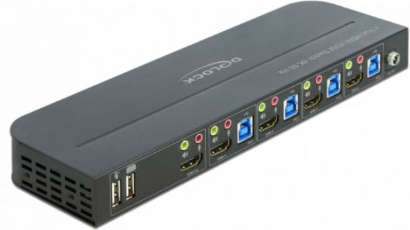 DeLock 11483 - HDMI KVM Switch 4K 60 Hz mit USB 3.0 und Audio