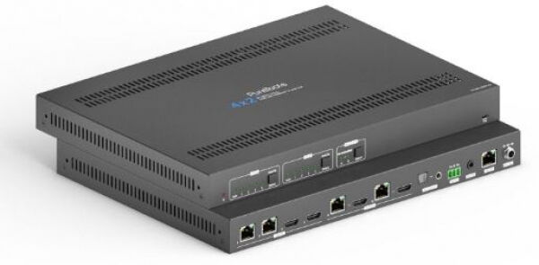 PureLink PT-MA-HDBT42 - Matrixumschaltung von 2 HDMI und HDBaseT Signalen auf 2 gespiegelte HDMI und HDBaseT Ausgänge