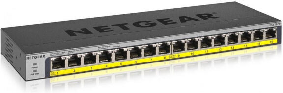 Netgear GS116PP-100EUS - 16-Port Gigabit / PoE+ Switch - 183 Watt